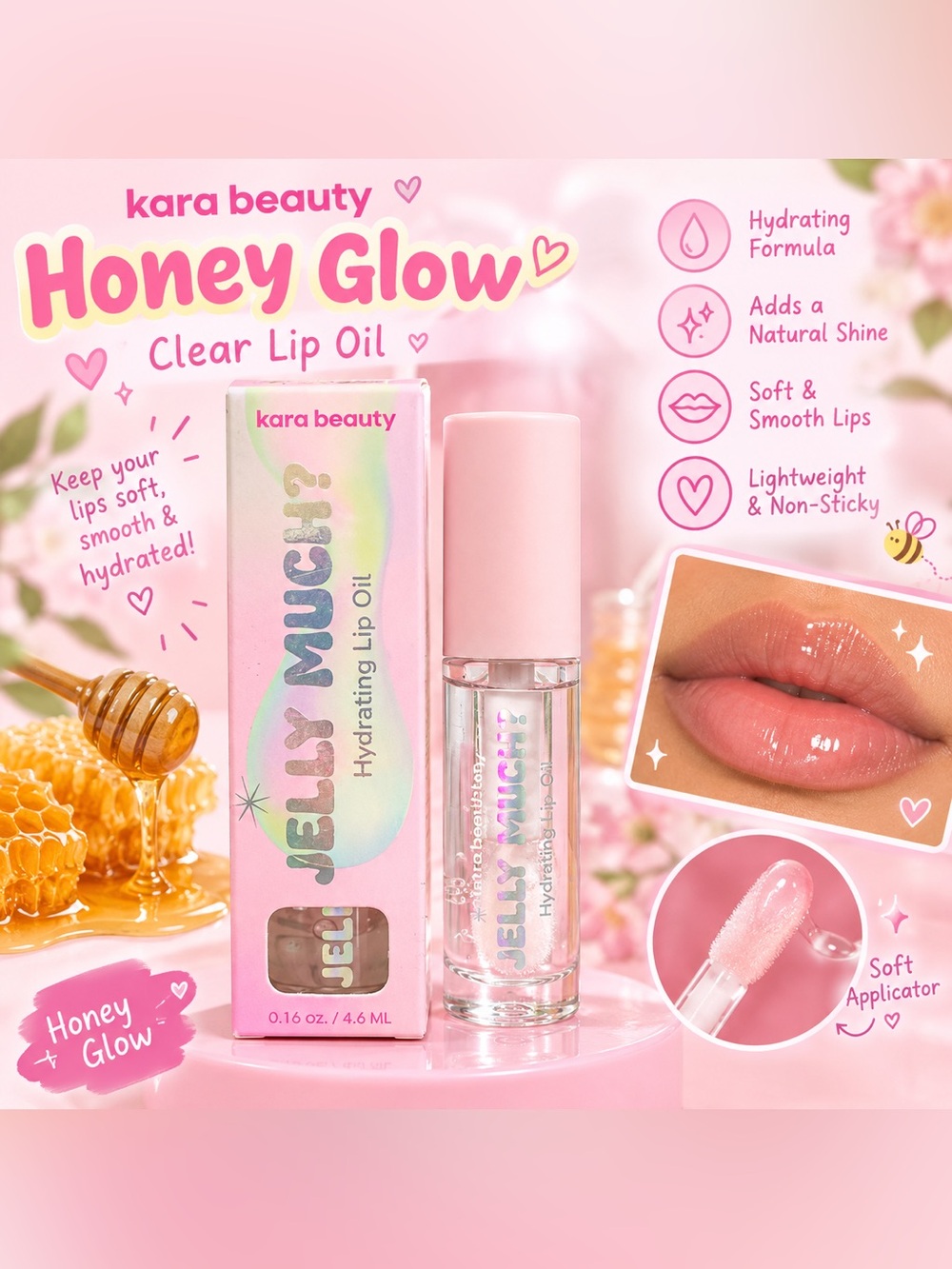Kara Beauty Jelly Much? Clear Hydrating Lip Oil